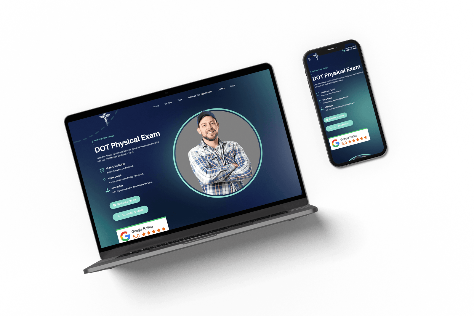 Northwest Aviation Medicine website and branding work by Fabrika